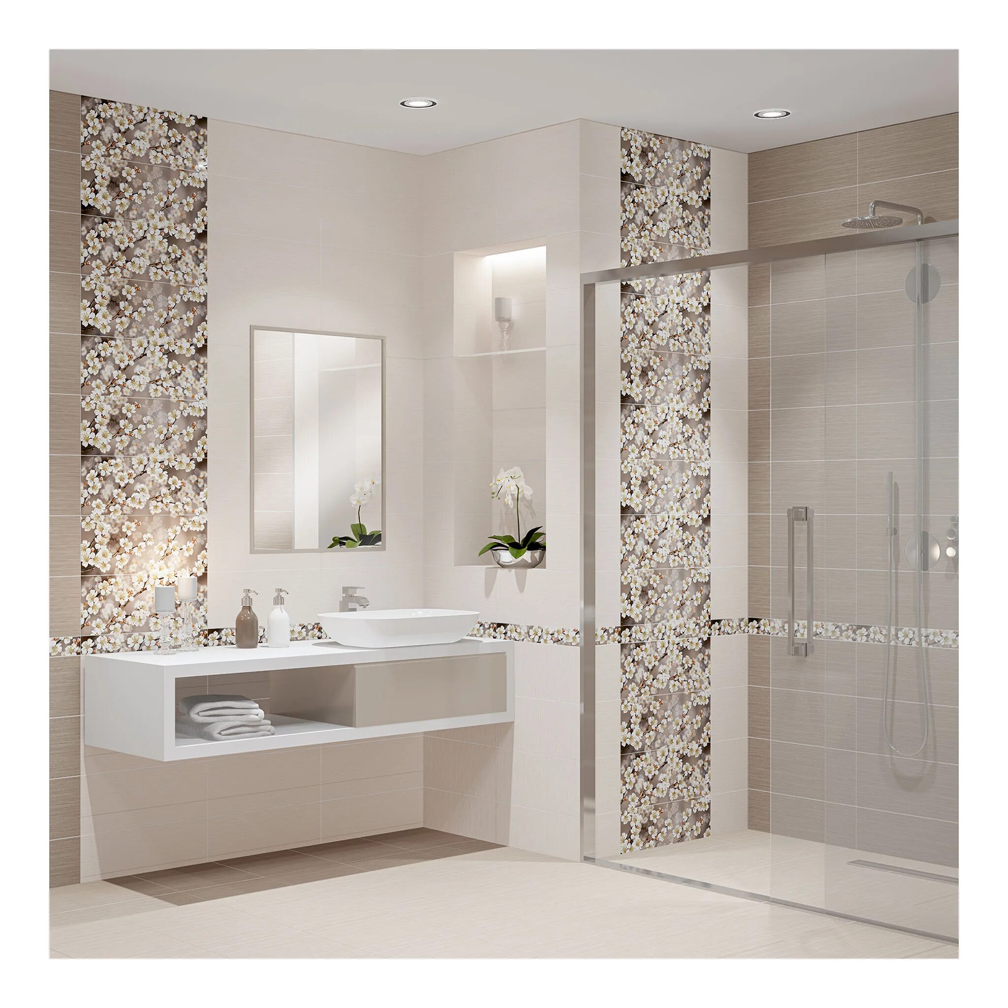 Плитка azori фото Настенная плитка Azori Amati Beige, 20,1 х 50,5 см, бежевая купите по низкой цен