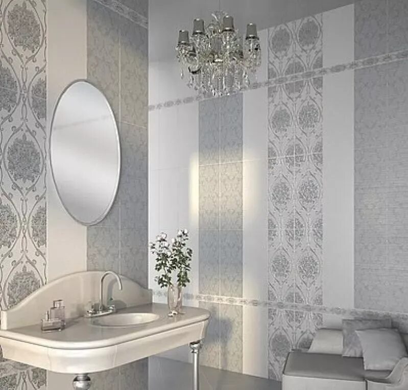 Плитка азори в интерьере ванной Коллекция Chateau от производителя Azori - купить плитку в интернет-магазине "Дл