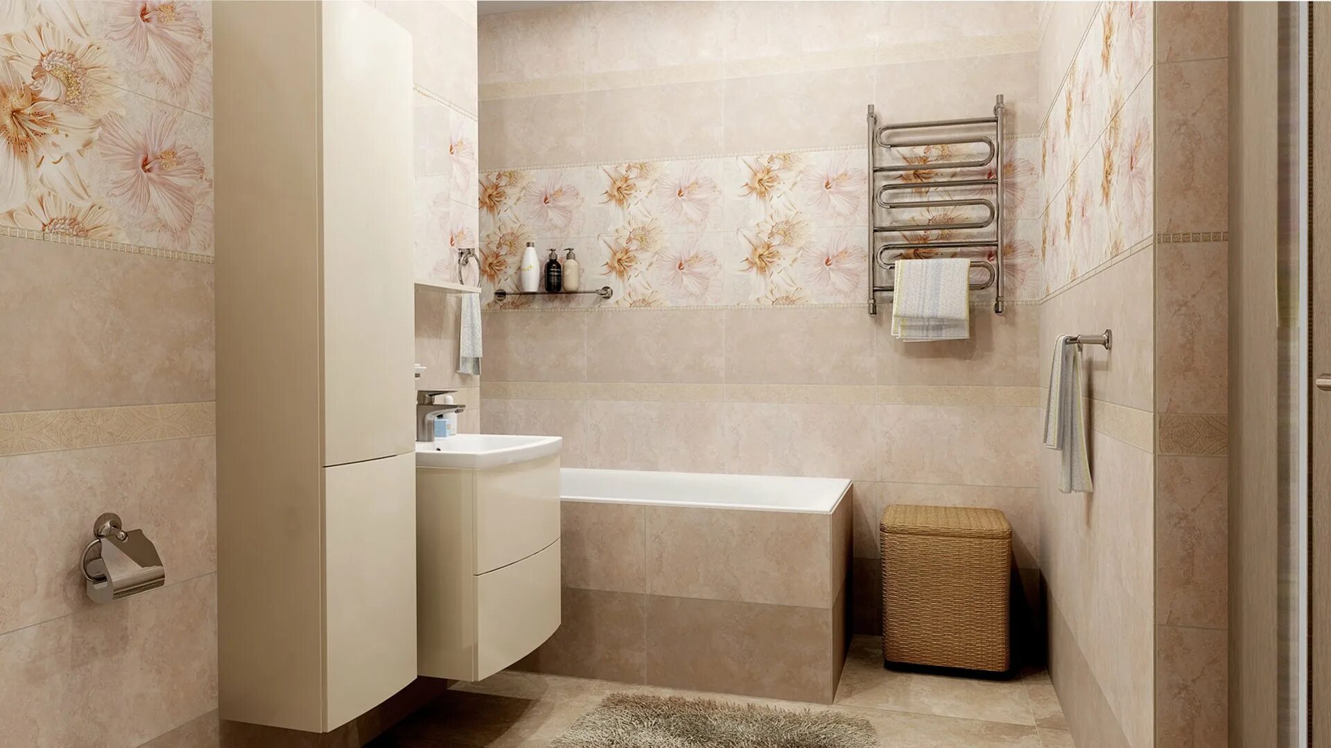 Плитка бежевая в интерьере фото Коллекция Kerama Marazzi Бихар - интернет-магазин Отделкино City