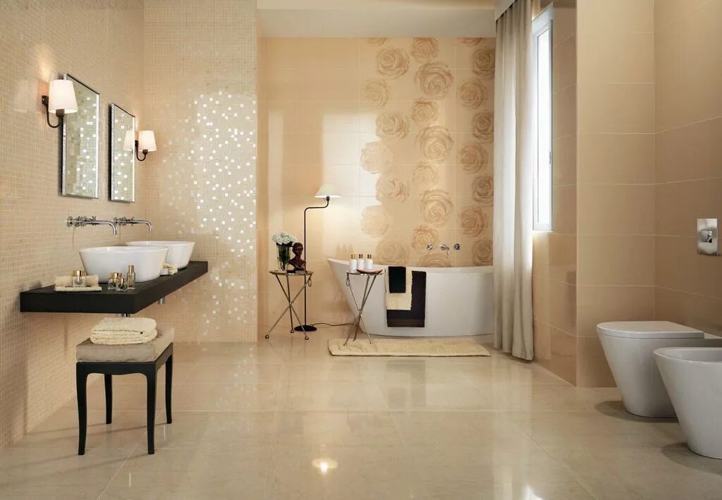 Плитка бежевая в интерьере фото Плитка Ambition Rose Matita 2x30 +9148, atlas-concorde-italy, Италия - цена, куп