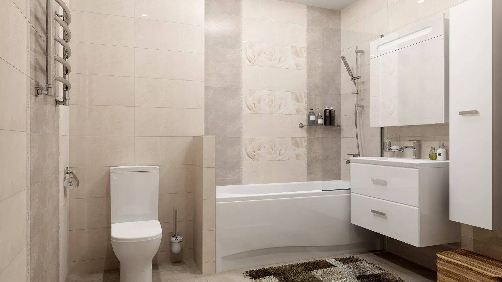 Плитка бежевая в интерьере фото Керамическая плитка Розовый город / Pink city от Kerama Marazzi купить в интерне