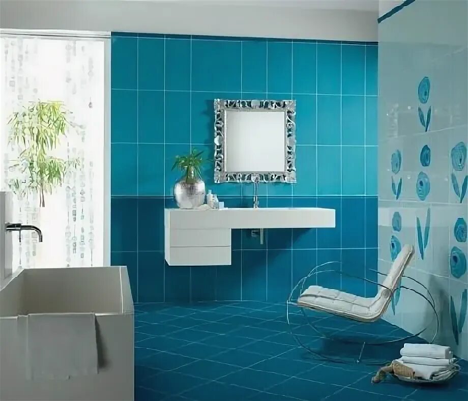 Плитка бирюза и затирка коричневая сочетание фото Épinglé sur Salles de bain