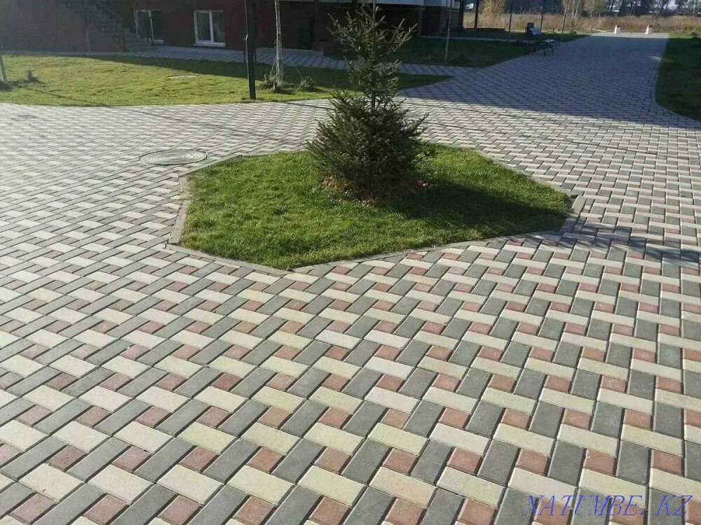 Плитка брусчатка фото готовых работ Дорожное покрытие брусчатка вибропресс. Рассрочка.: 2 100 ₸ - Отделочные и облиц