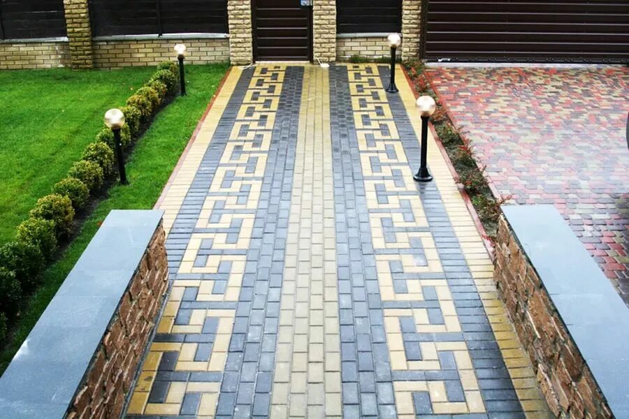 Плитка брусчатка фото готовых работ Тротуарная плитка Брусчатка 200x100x40: продажа, цена