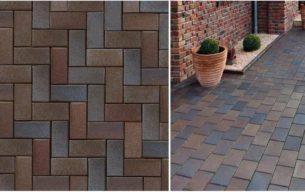 Плитка брусчатка фото укладки Клинкерная брусчатка ABC klinkergruppe Mitternachtblau, 240x78x52, h=52