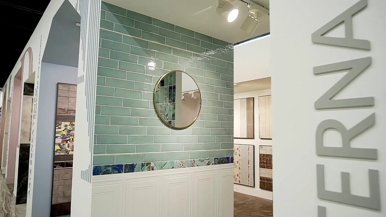 Плитка дарсена в интерьере ванной Стенд KERAMA MARAZZI на выставке BATIMAT 2020 - YouTube