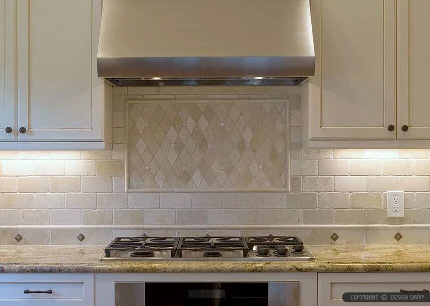 Плитка для фартука на кухне фото 29+ ( Ivory Travertine ) Backsplash Tile Ideas - Natural Design Style! Decoració