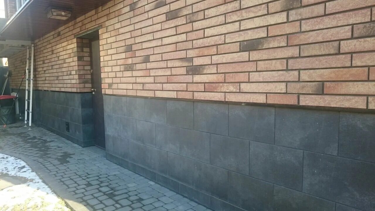 Плитка для фундамента дома цена и фото Фасадная плитка Stroeher 300 MIX 357 Backstein dom-klinkera174.ru