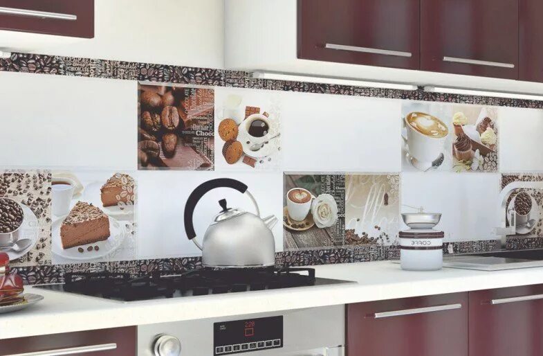 Плитка для кухни каталог фото Arabica кофейный 24.9x50 Alma Ceramica - Декор Альма Керамика Арабика кофейный D