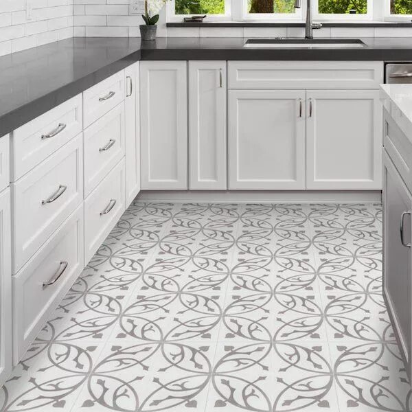 Плитка для кухни пола светлая фото минск Boden H Sencillo 8" x 8" Cement Patterned Wall & Floor Tile