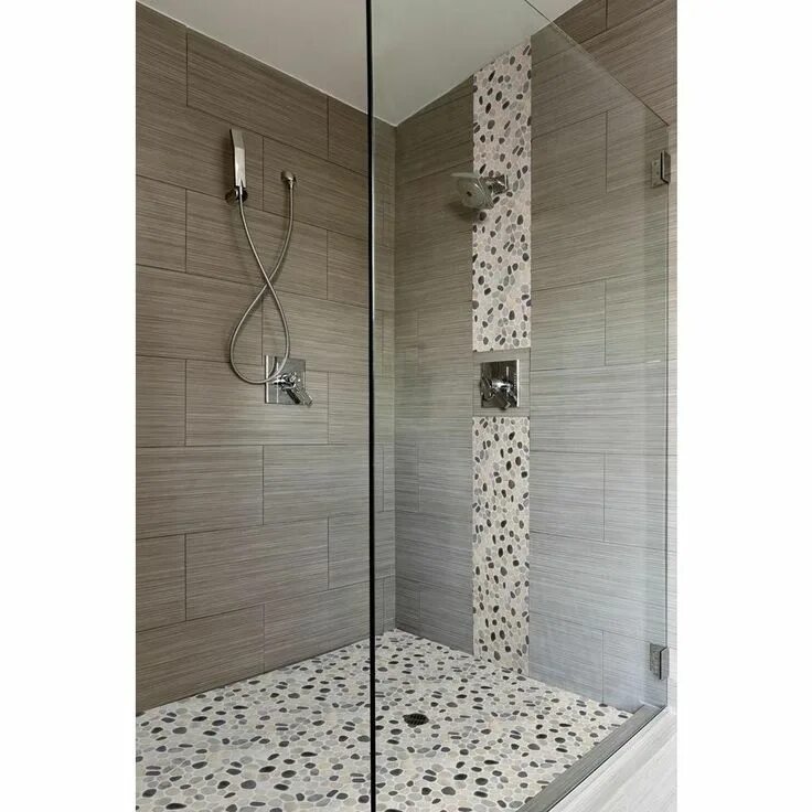 Плитка для маленькой душевой комнаты фото MSI Metro Charcoal 12 in. x 24 in. Matte Porcelain Floor and Wall Tile (16 sq. f