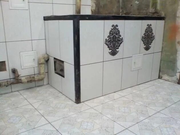 Плитка для печи цены фото Облицовка грубы плиткой, печи Top freezer refrigerator, Kitchen appliances, Refr