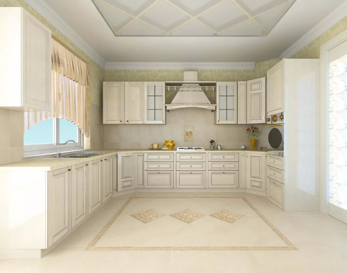 Плитка для светлой кухни фото Керамическая плитка Камея беж / Cameo bej от Kerama Marazzi купить в интернет-ма