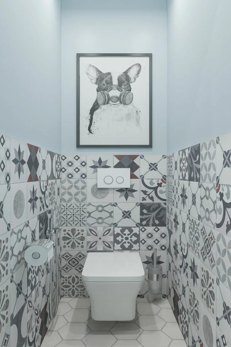 Плитка для туалета фото с рисунком Туалет Jardins de casas, Decoração, Banheiro