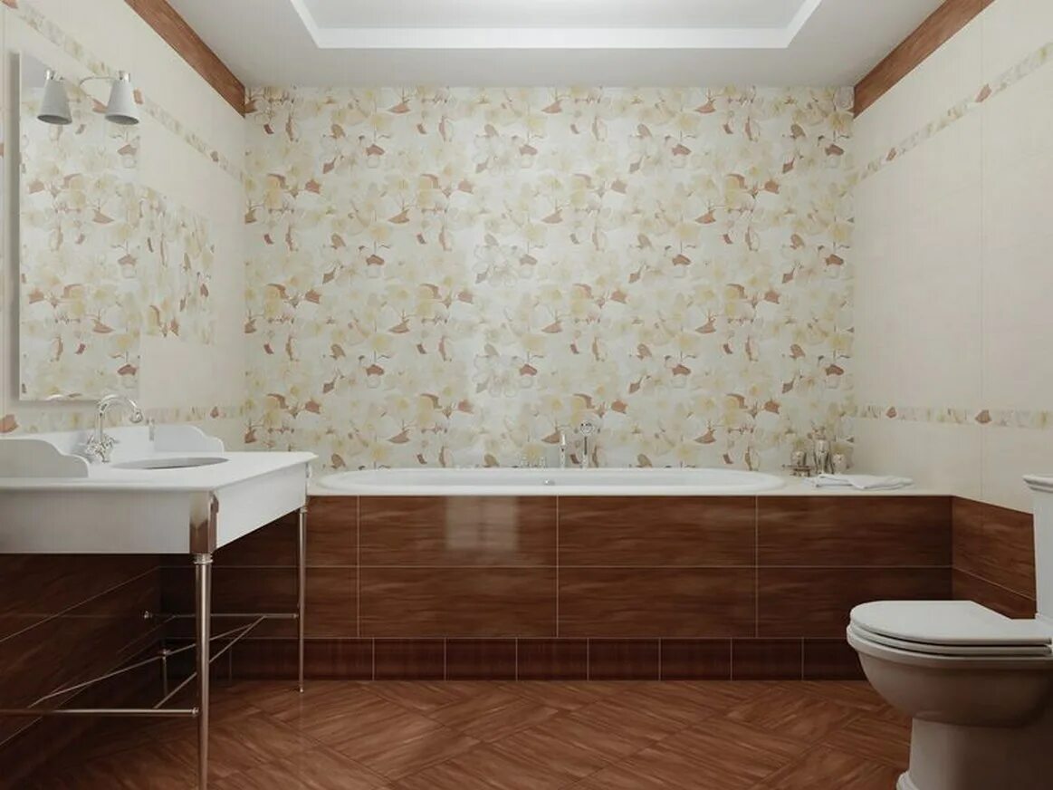 Плитка для ванной фото тула Smile beige 25*70 (панно из 3-х штук) плитка Keros Ceramica, Испания - купить в 