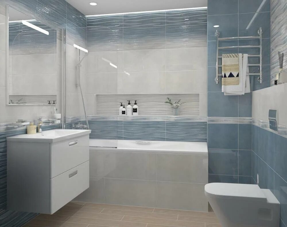 Плитка для ванной готовые решения фото Плитка Kerama Marazzi Маритимос Микс Структура Глянцевый 30х60 11142R Наличие До