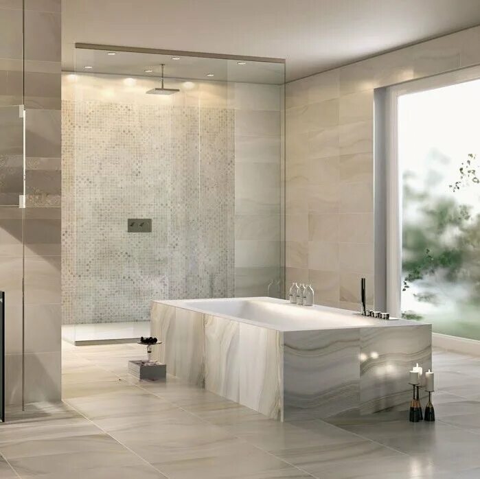 Плитка для ванной керамогранит фото Плитка Roberto Cavalli Agata Mosaico Bianco 30x30 - купить итальянскую плитку вы