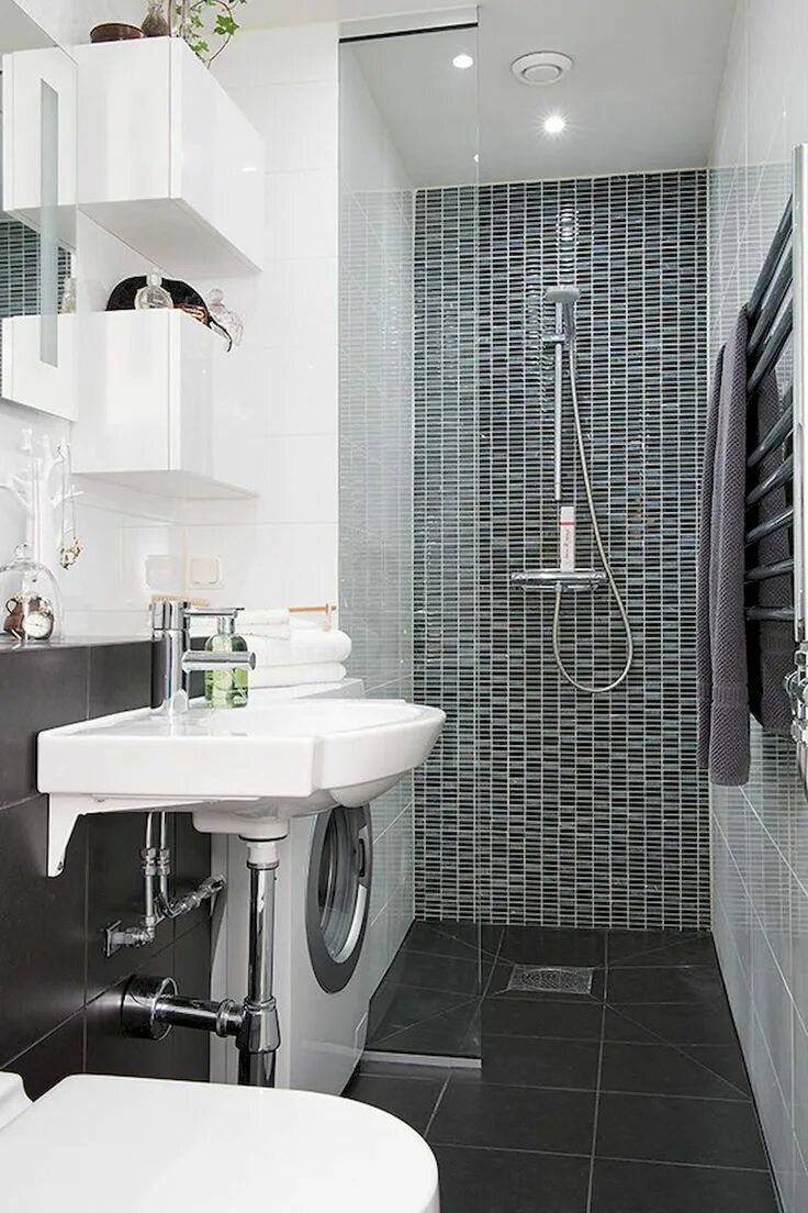 Плитка для ванной маленькой площади фото 20 Small Bathroom Remodel On A Budget #bathroom #onabudget #Remodel #Small #bath