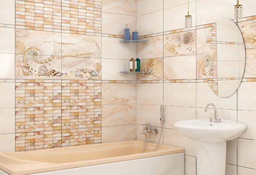 Плитка для ванной недорогая фото цены Плитка Alma Ceramica Жемчуг (Россия) цена от 1050 рублей: купить плитку для ванн