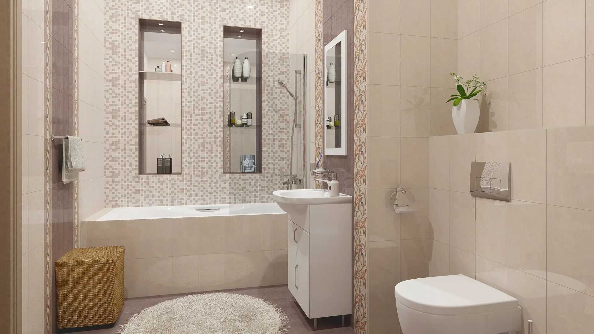 Плитка фото Дизайн-проект из плитки и керамогранита Kerama Marazzi Вилла Флоридиана 2 - инте