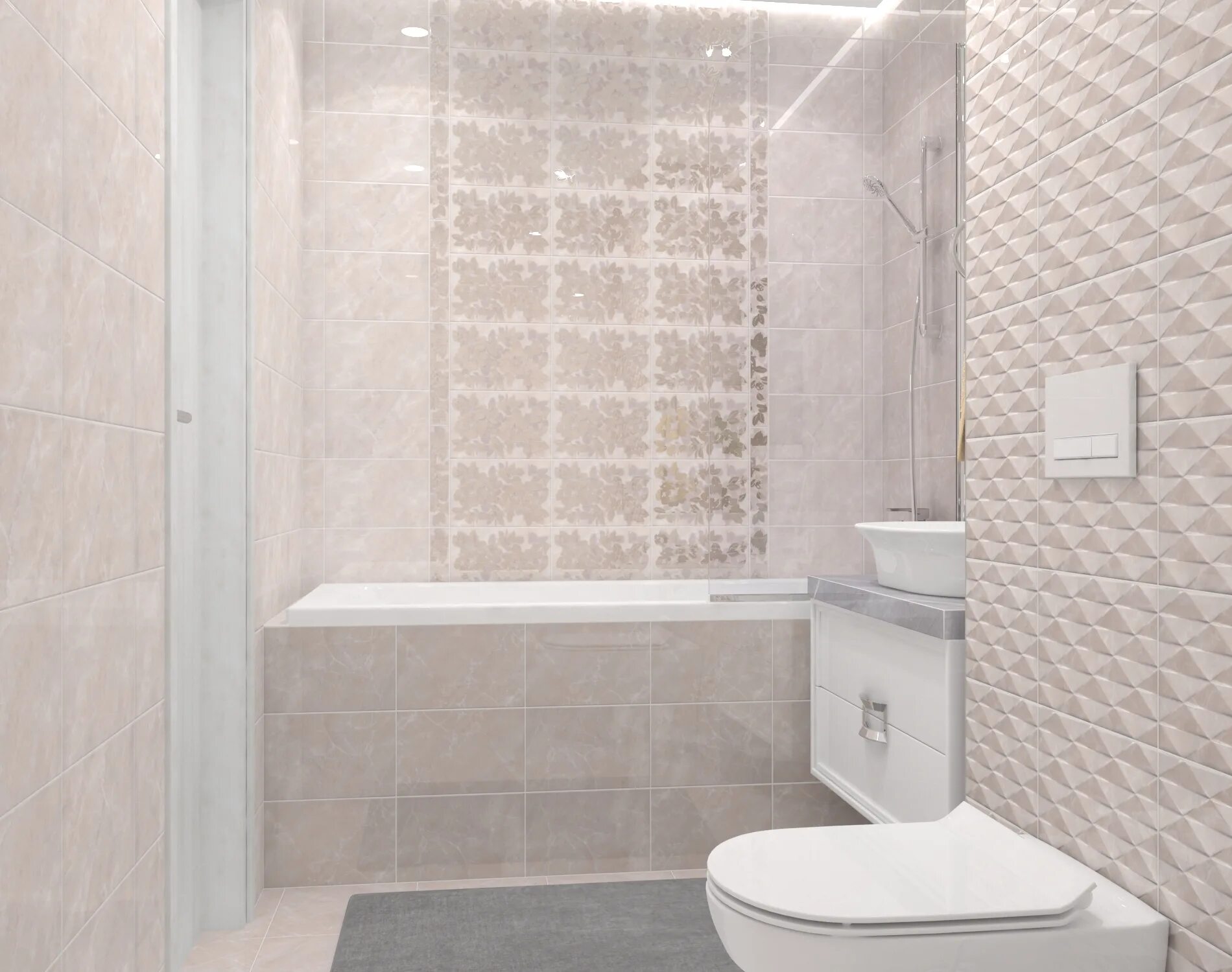 Плитка фото дизайн керама марацци Дизайн-проект из плитки и керамогранита Kerama Marazzi Баккара 2 - интернет-мага