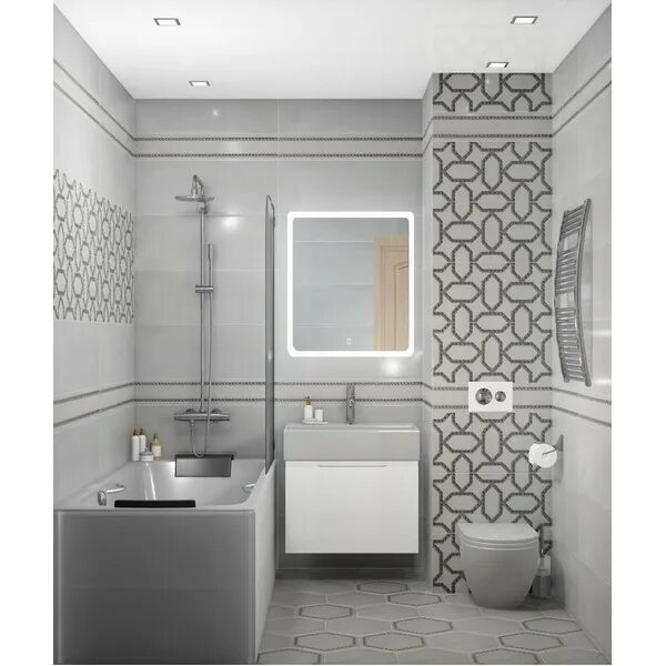 Плитка фото дизайн керама марацци Керамогранит Kerama Marazzi Раваль серый 29х33,4, SG27002N - Плитка ZONE