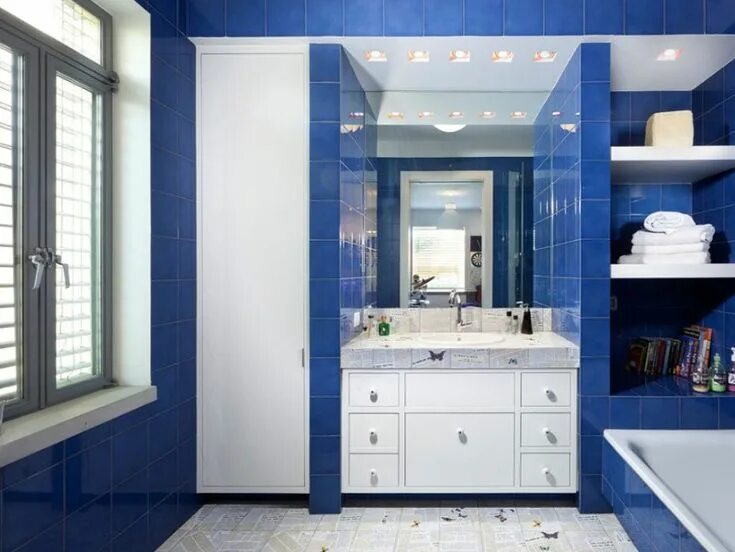 Плитка голубого цвета фото 45 Blue Bathroom Ideas 2020 (Various Refreshing Designs) - Avantela Home Blue ba