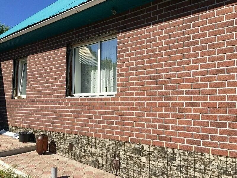 Плитка хауберк фото Фасадная плитка HAUBERK красный кирпич (2 м2 20шт\уп) - купить в интернет-магази