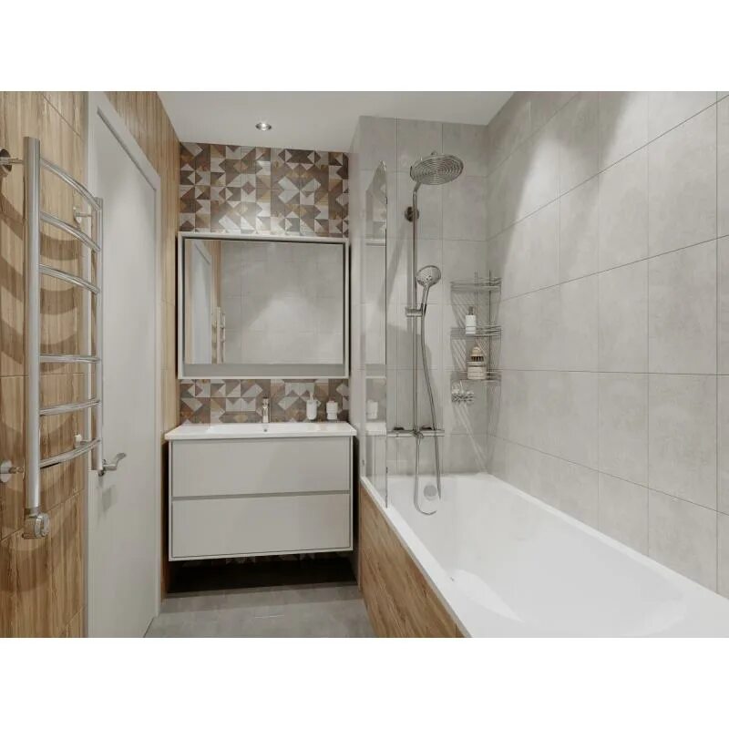 Плитка из леруа мерлен в интерьере ванной Плитка настенная Wood Natura 25х35 см 1.4 м² цвет бежевый - купить в Алматы по ц
