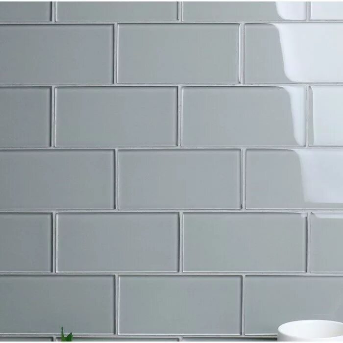 Плитка кабанчик фото Premium 3" x 6" Straight Edge Glass Mosaic Subway Tile