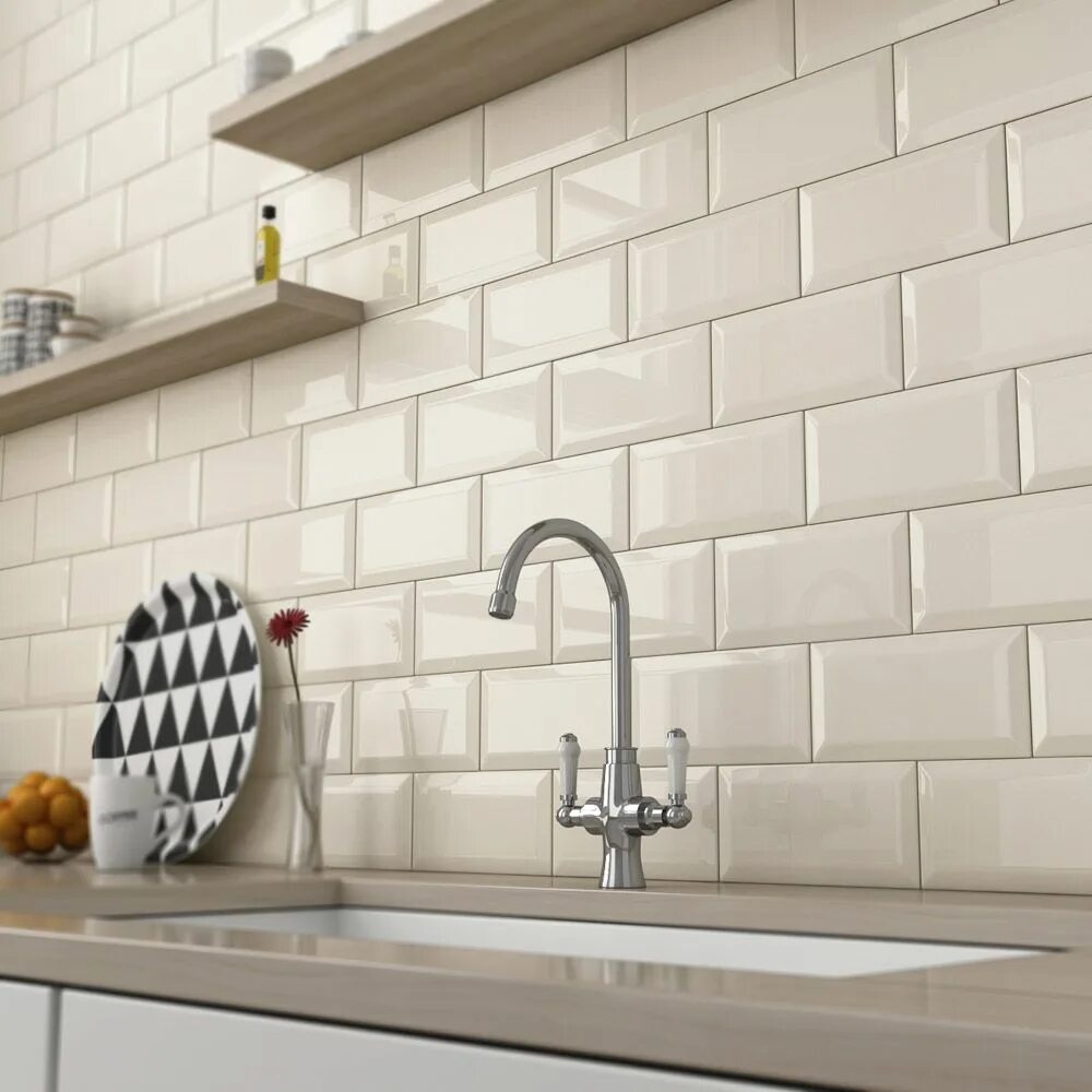 Плитка кабанчик на фартук фото Image result for cream rectangle tiles Cocina azulejos blancos, Azulejos para co
