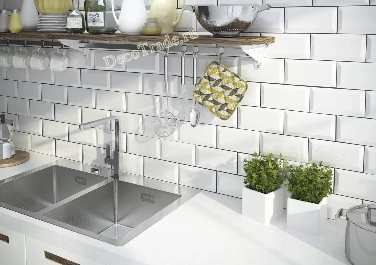 Плитка кабанчик в интерьере кухни фото Плитка Biselado Ape Ceramica 10x20 см. (Испания) - купить от 1500 руб. в Москве