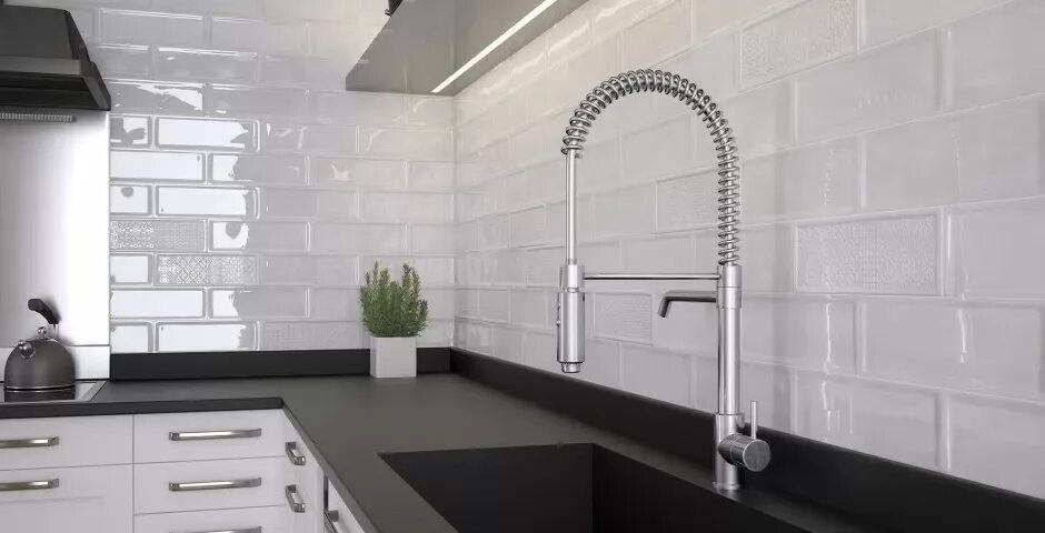 Плитка кабанчик в интерьере кухни фото Коллекция Cifre Ceramica Titan - интернет-магазин Отделкино City