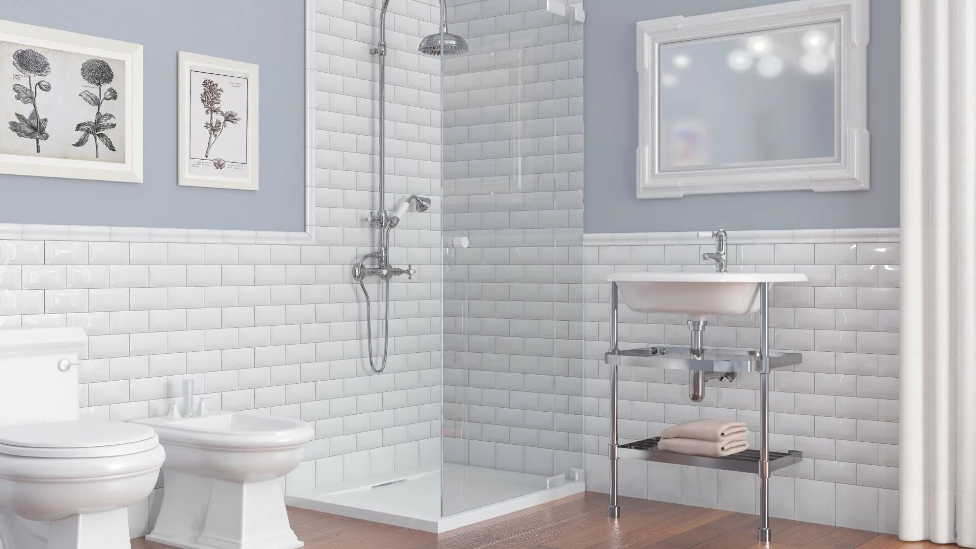 Плитка кабанчик в ванной фото Коллекция Amadis Antique Crackle - интернет-магазин Отделкино City