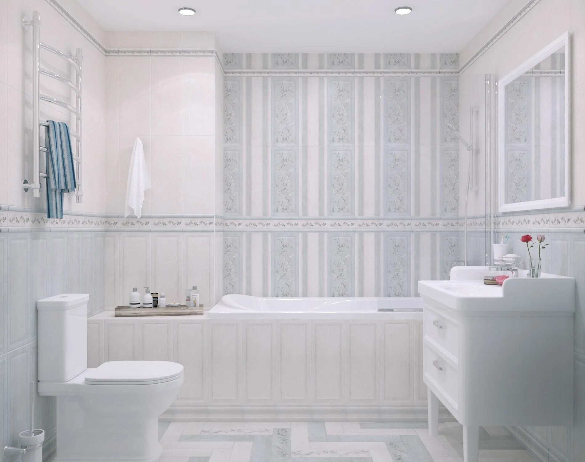 Плитка керама для ванной фото Коллекция Kerama Marazzi Кантри Шик - интернет-магазин Отделкино City