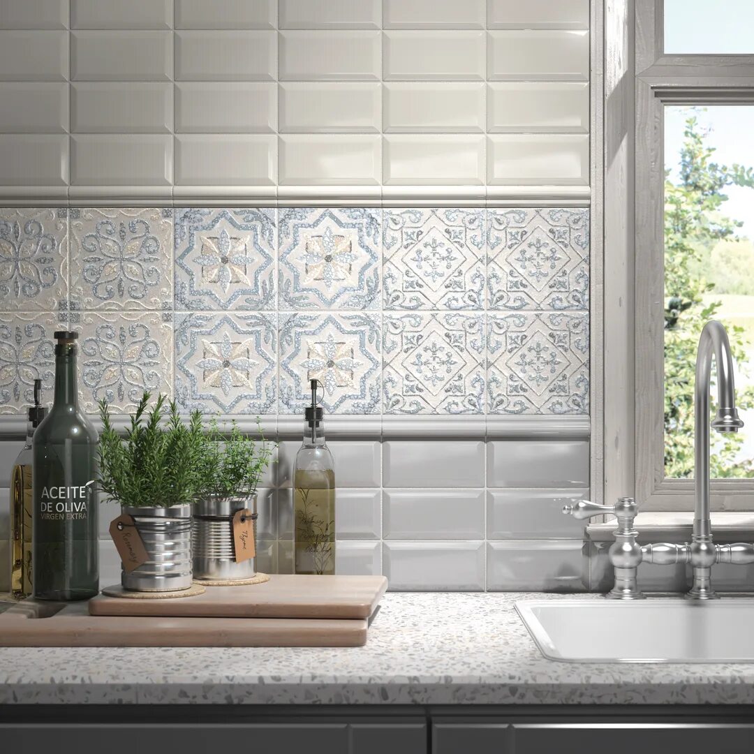 Плитка керама марацци интерьер кухни Купить декор Kerama Marazzi Барио 15х15 см, DD\C28\17023 в Москве в интернет-маг