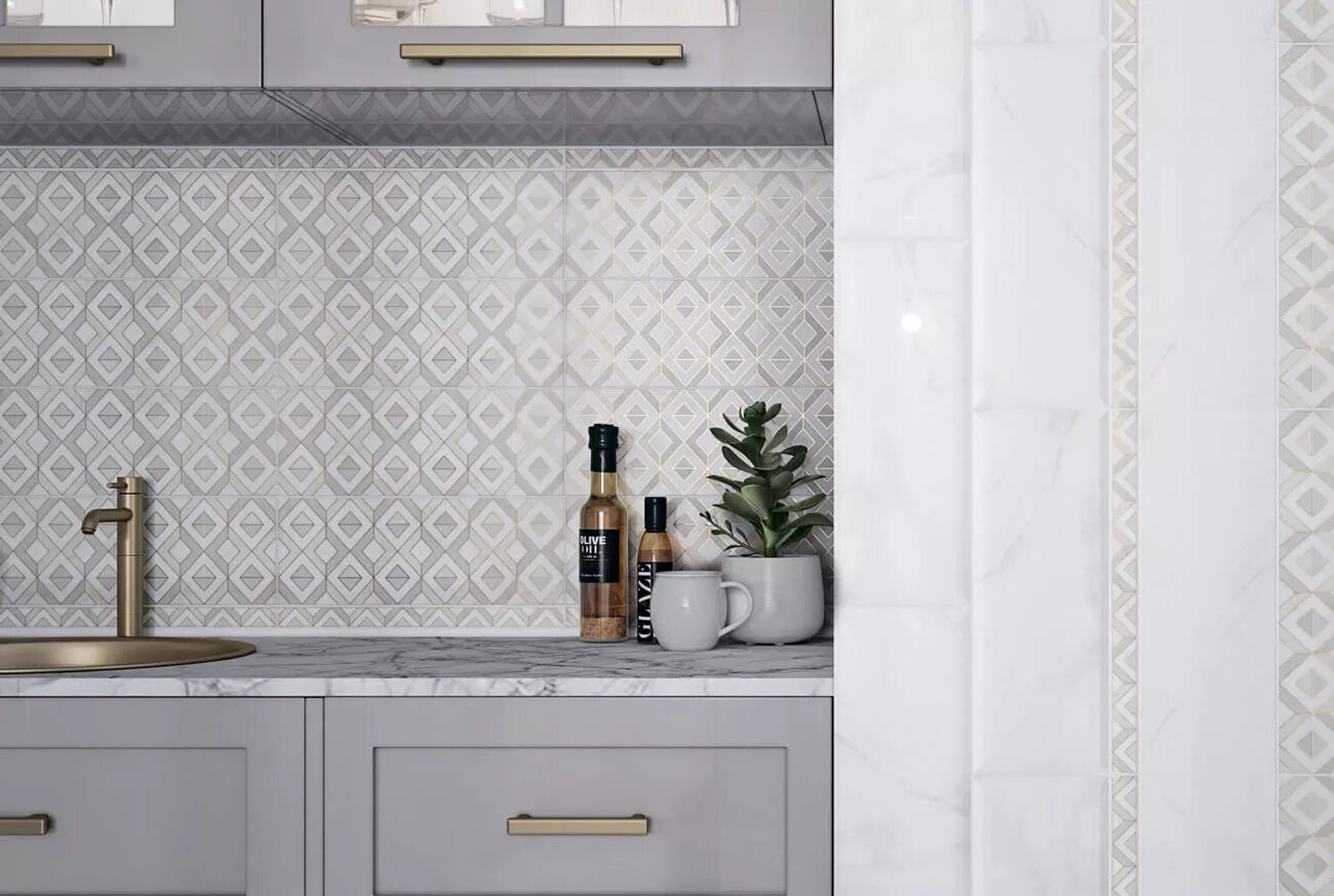 Плитка керама марацци интерьер кухни Сибелес (Kerama Marazzi)