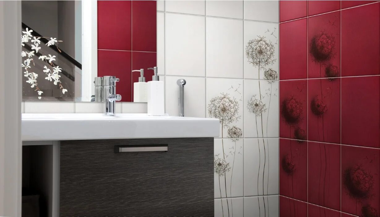 Плитка керамическая фото Silk Oduvan розовый PN 27,5х7 плитка Atem, Украина - купить в интернет-магазине