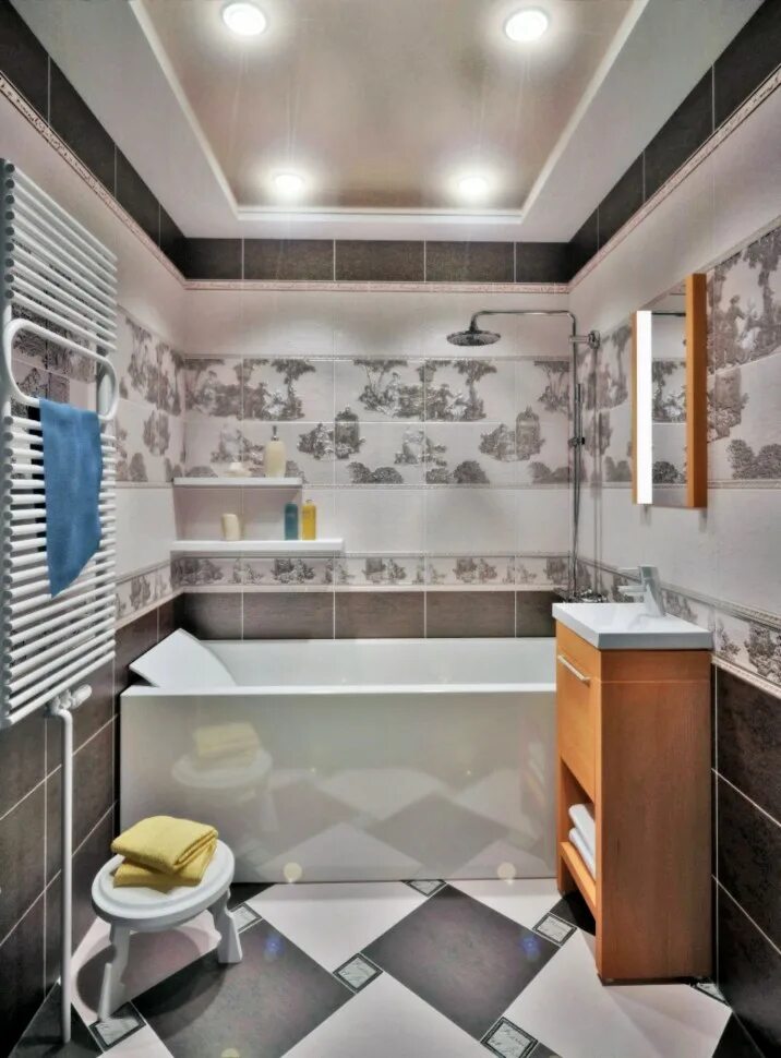 Плитка керамин в ванной фото Керамогранит 40x27,5 Керамин Пастораль цвет: коричневый