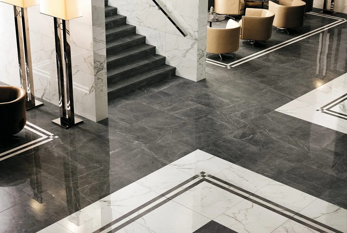 Плитка керамогранит фото цена A7FN Marvel Grey Stone Lappato 2PZ 75x150 Керамогранит Atlas Concorde, Италия - 