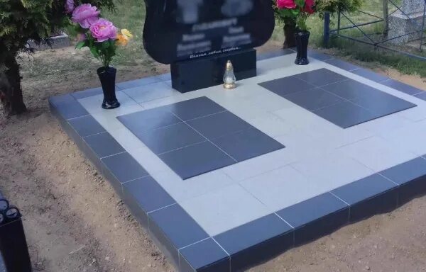 Плитка керамогранит на кладбище цена и фото Преимущества гранитной плитки для отделки могил