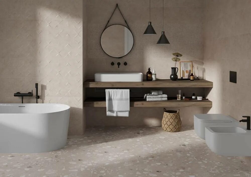 Плитка киото в интерьере ванной Плитка Kyoto (Gracia Ceramica), купить коллекцию Kyoto в Москве