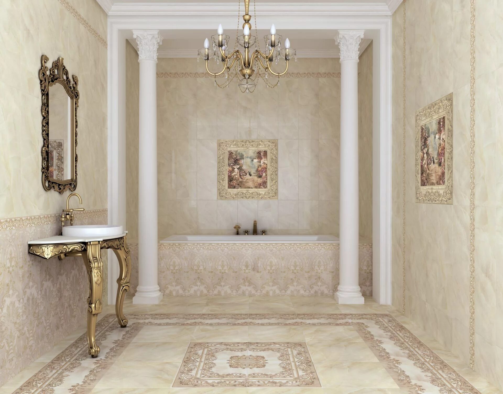 Плитка классика фото Isabel коричневый 32.7x32.7 AXIMA - Плитка Аксима Изабель коричневый коричневый,