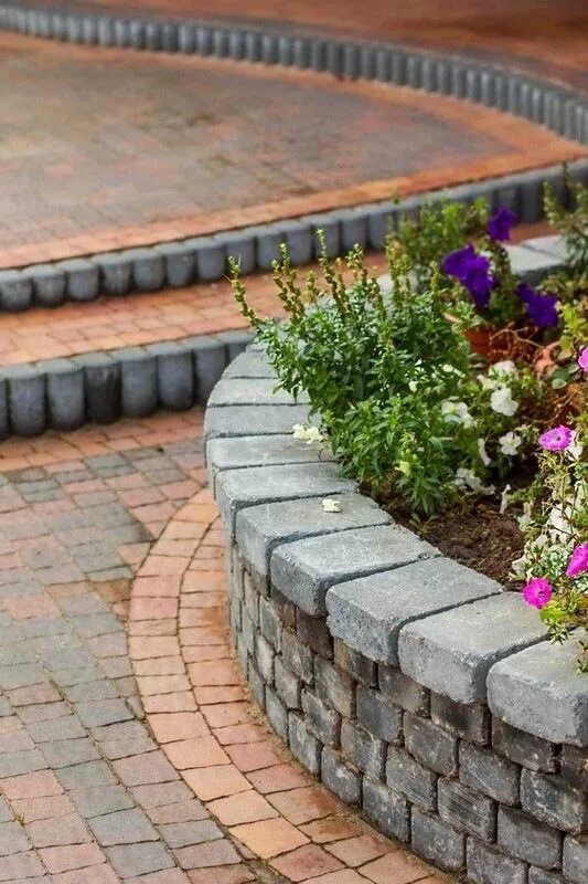 Плитка клумбы фото Крета Колормикс - польская тротуарная плитка, Buszrem (Польша)
