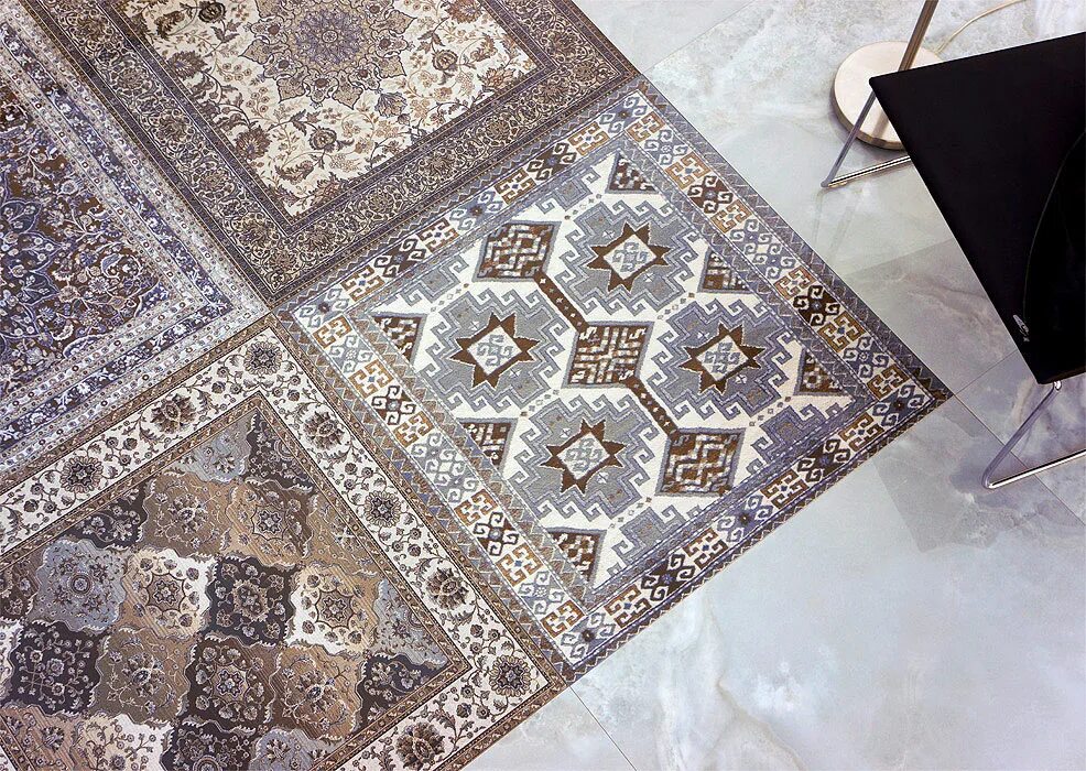 Плитка ковер фото Kilim Single Natural 59,55х59,55 Керамогранит Aparici, Испания - купить в интерн