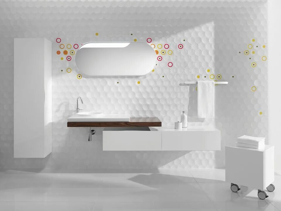 Плитка куба в интерьере ванной Modern and Fresh Bathroom Decor Idea Decoration STAR Bathroom tile designs, Cera