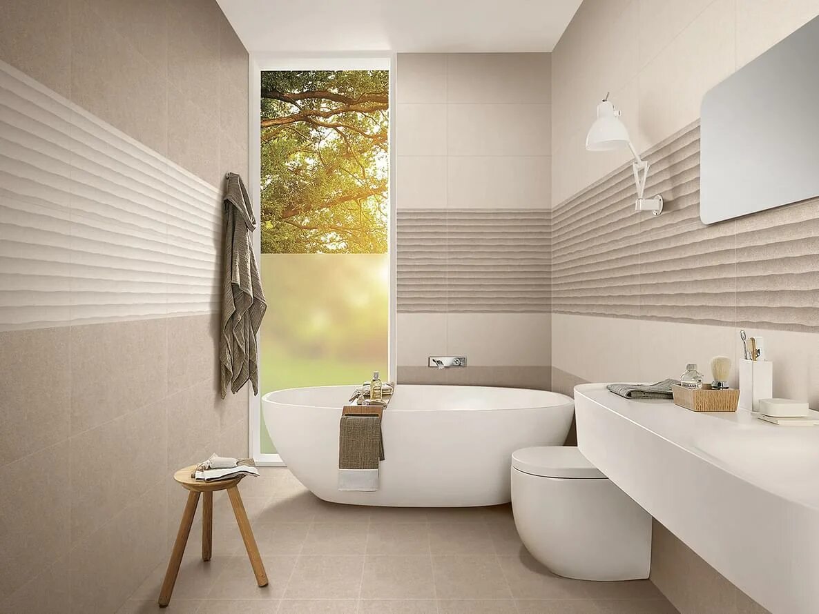 Плитка куба в интерьере ванной Pegas Decor 1 25x50 Cube Ceramica - Декор Куб Керамика Пегас Декор 1 бежевый, ко