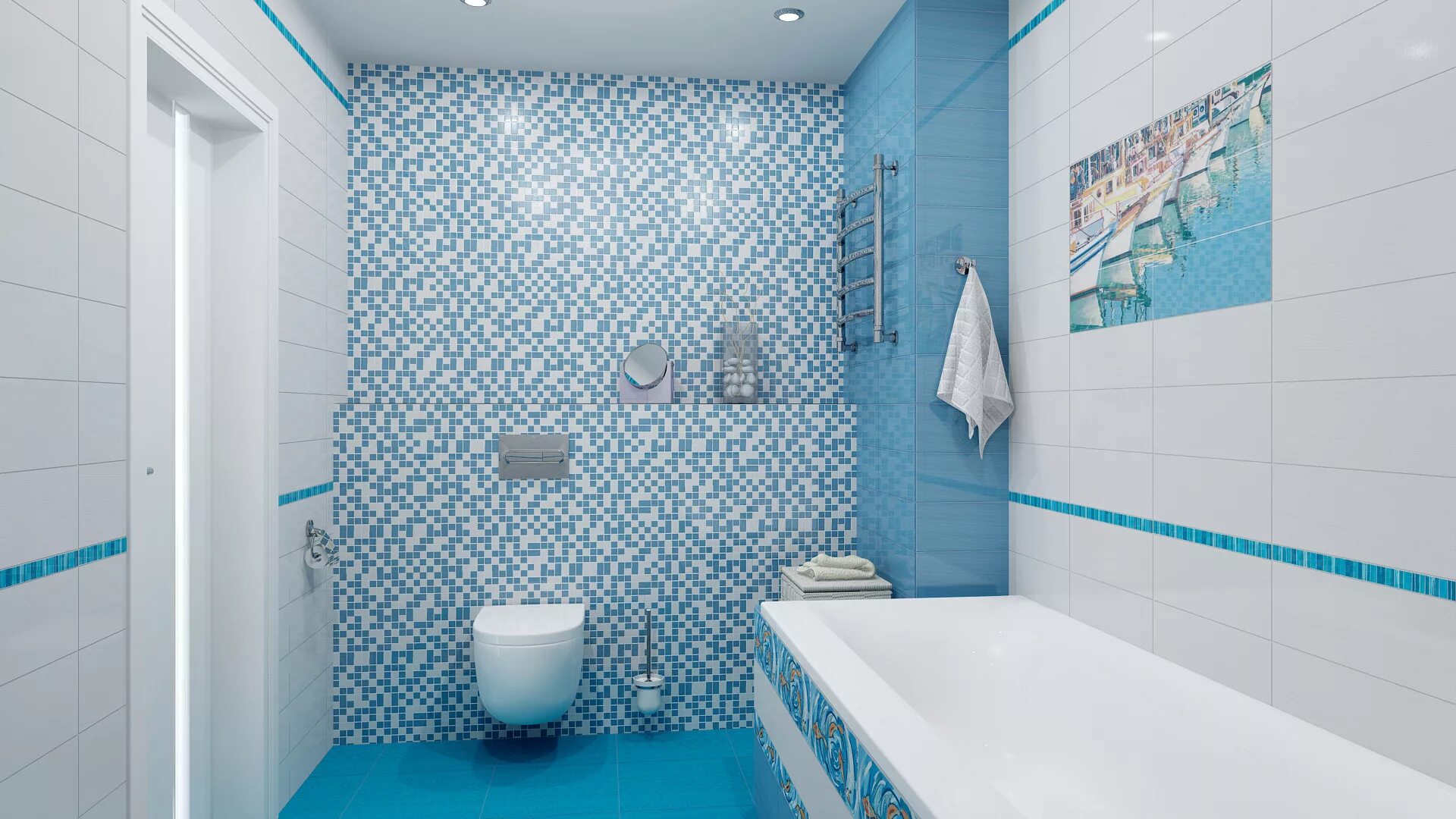 Плитка куба в интерьере ванной фото Керамическая плитка Салерно / Salerno от Kerama Marazzi купить в интернет-магази