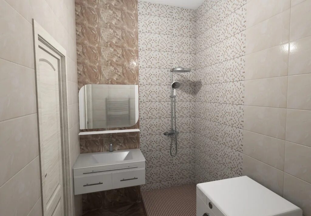 Плитка куба в интерьере ванной фото Cube Danae Gris 25x50 плитка Keratile, Испания - купить в интернет-магазине