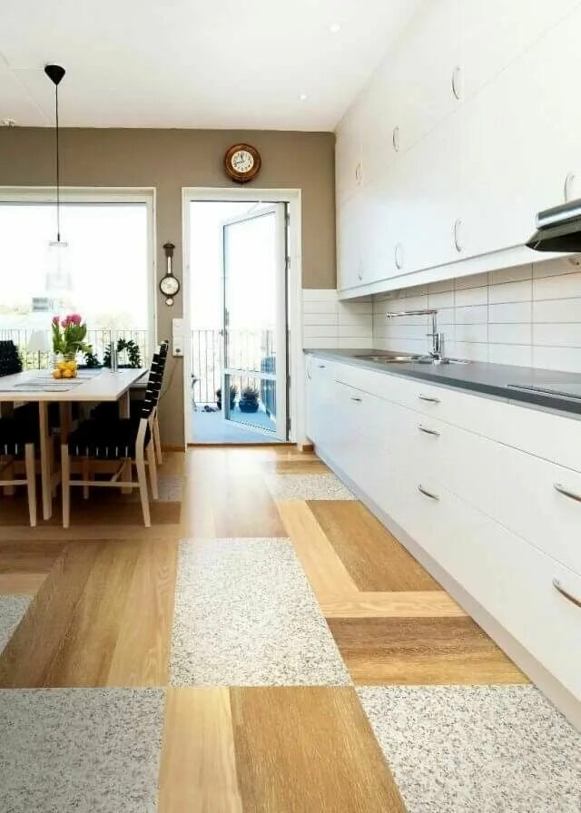 Плитка ламинат на кухне фото цена Pin de ATAHENSIC en Inspirations sols : carrelage, parquet, béton ciré ... Sa-x